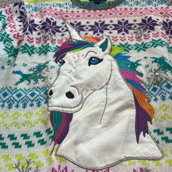 Large unicorn ugly sweater by Blizzard Bay. Excellent used condition. - Picture 2 of 10
